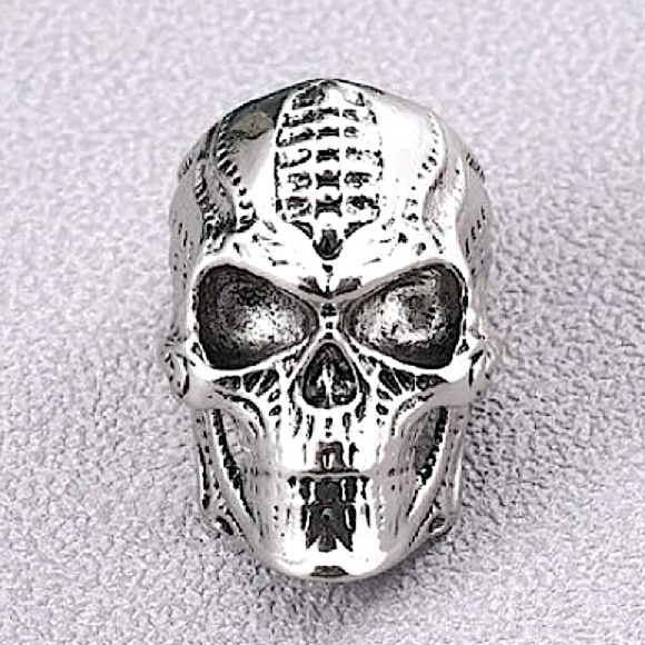 STAINLESS STEEL SKULL RING - Picture 1 of 4